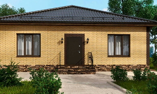 Проекты одноэтажных домов из кирпича | Строй-Мск - Гатчина от 3671 рублей