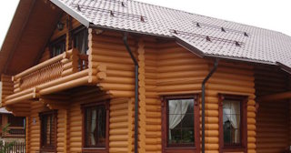 Строительство дома из оцилиндрованного бревна в Гатчине - от 136318 рублей